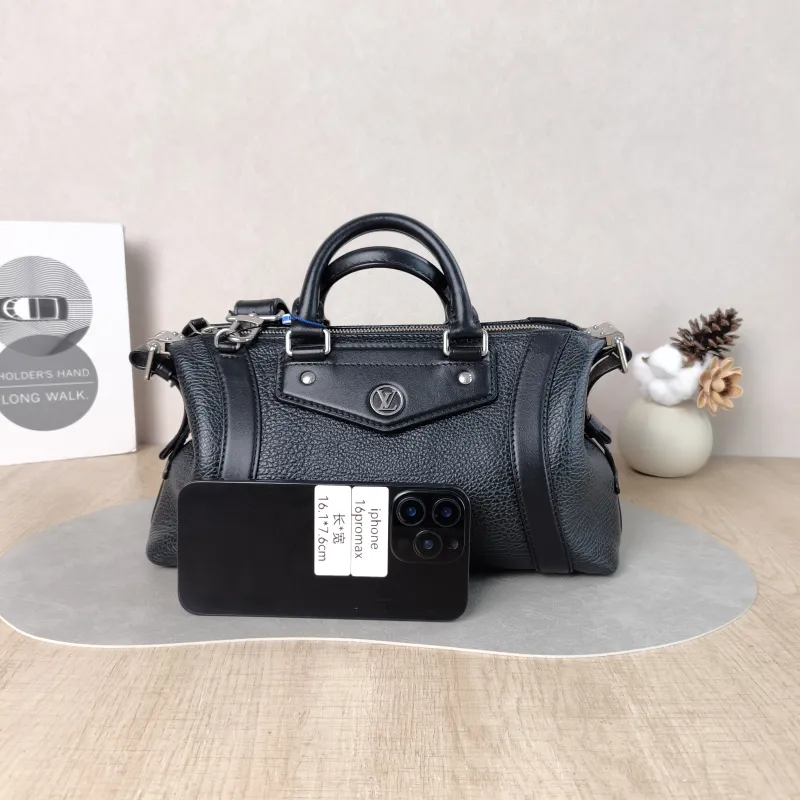 Louis Vuitton Top Handle Bag BIKER Black Lambskin Small 30 × 12 × 12 cm — cover view 3 of 5