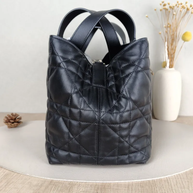 DIOR Top Handle Bag TOUJOURS Black Calfskin Medium28.5 × 17 × 21.5 cm — detail view 5 of 13