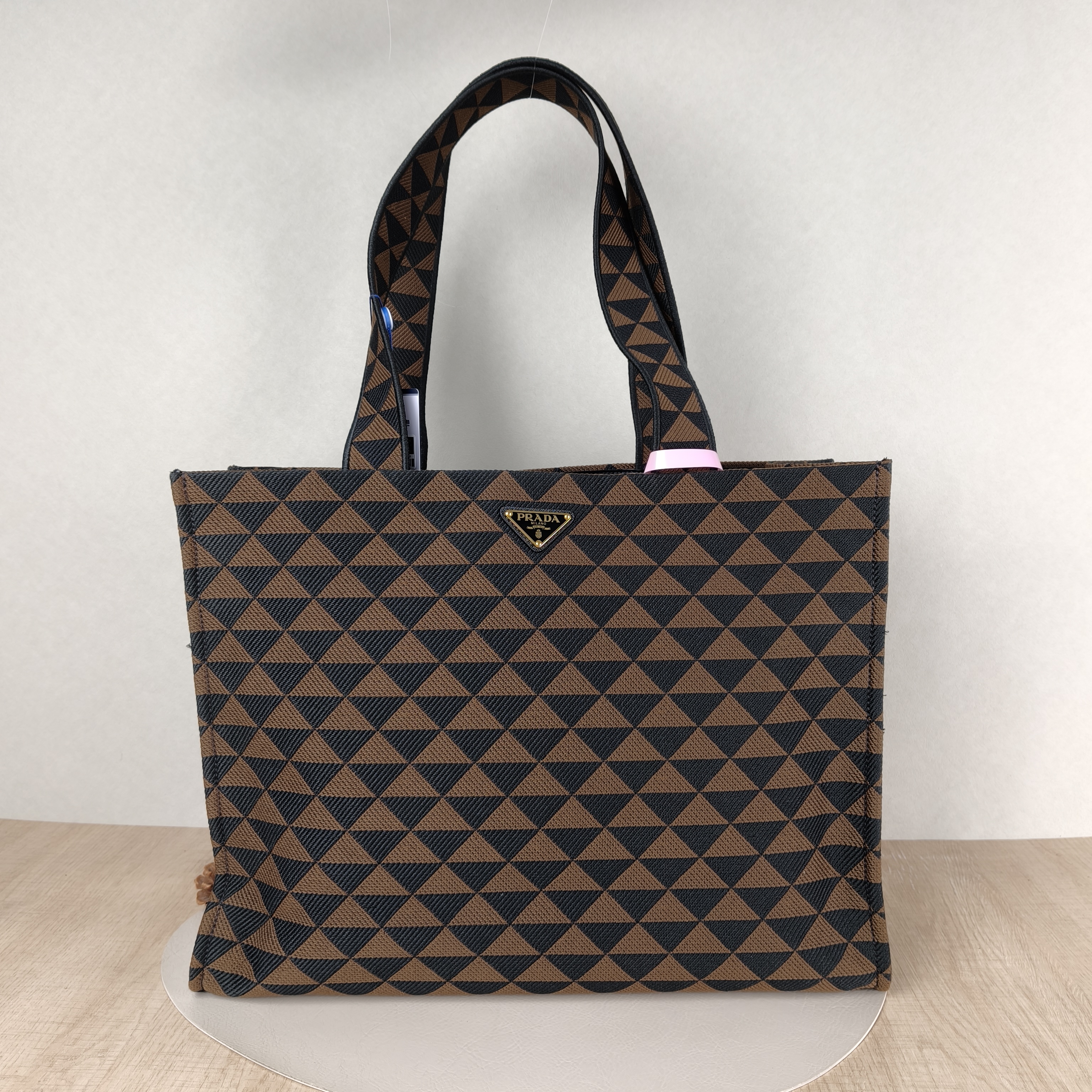 PRADA Top Handle Bag Symbole Tote Bag Canvas One Size45 × 15 × 34 cm