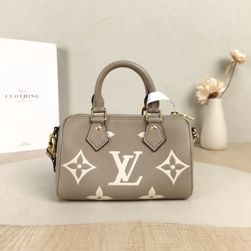 Louis Vuitton Crossbody Bag Speedy Nano · White Empreinte Embossed Calfskin Monogramnano16 × 7.5 × 10 cm — cover view 3 of 5