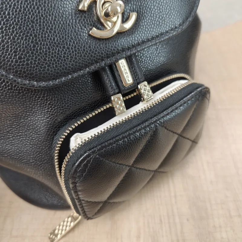 Chanel Backpackaffinity Backpack Black Grained Calfskin Small20 × 14 × 22 cm — detail view 6 of 19