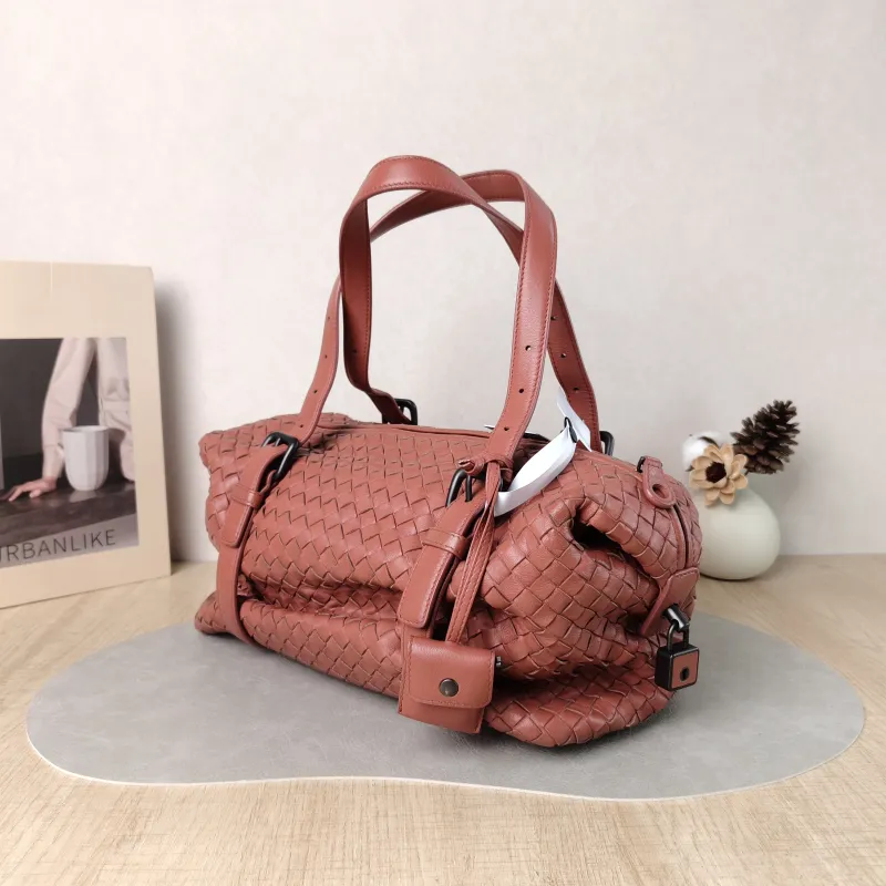 Bottega Veneta Top Handle Bag Woven Top Handle Bag Lambskin 29 × 15 × 21 cm — cover view 6 of 6