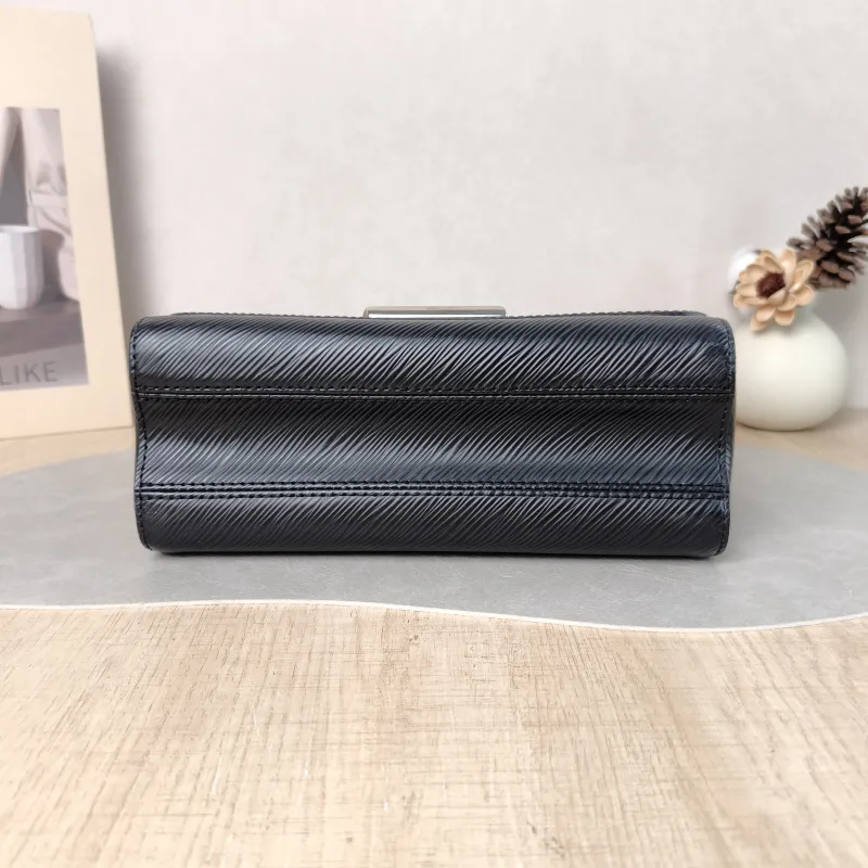 Louis Vuitton Crossbody Bag Twist Black Epi Embossed Calfskin Medium 23 × 9.5 × 17 cm — cover view 4 of 5
