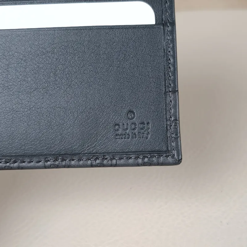 GUCCI Wallet Wallet Grey Calfskin One Size11 × 1 × 9 cm — detail view 4 of 12