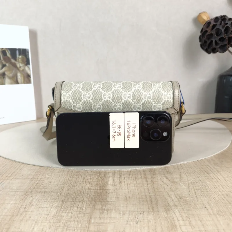 GUCCI Crossbody Bag Horsebit 1955Collection Mini Box Bag White Monogram PVC Mini 18 × 5 × 12 cm — cover view 2 of 5