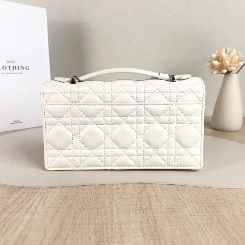 DIOR Shoulder Bag My Chain Bag White Lambskin mini21 × 4.5 × 11.5 cm — cover view 6 of 6