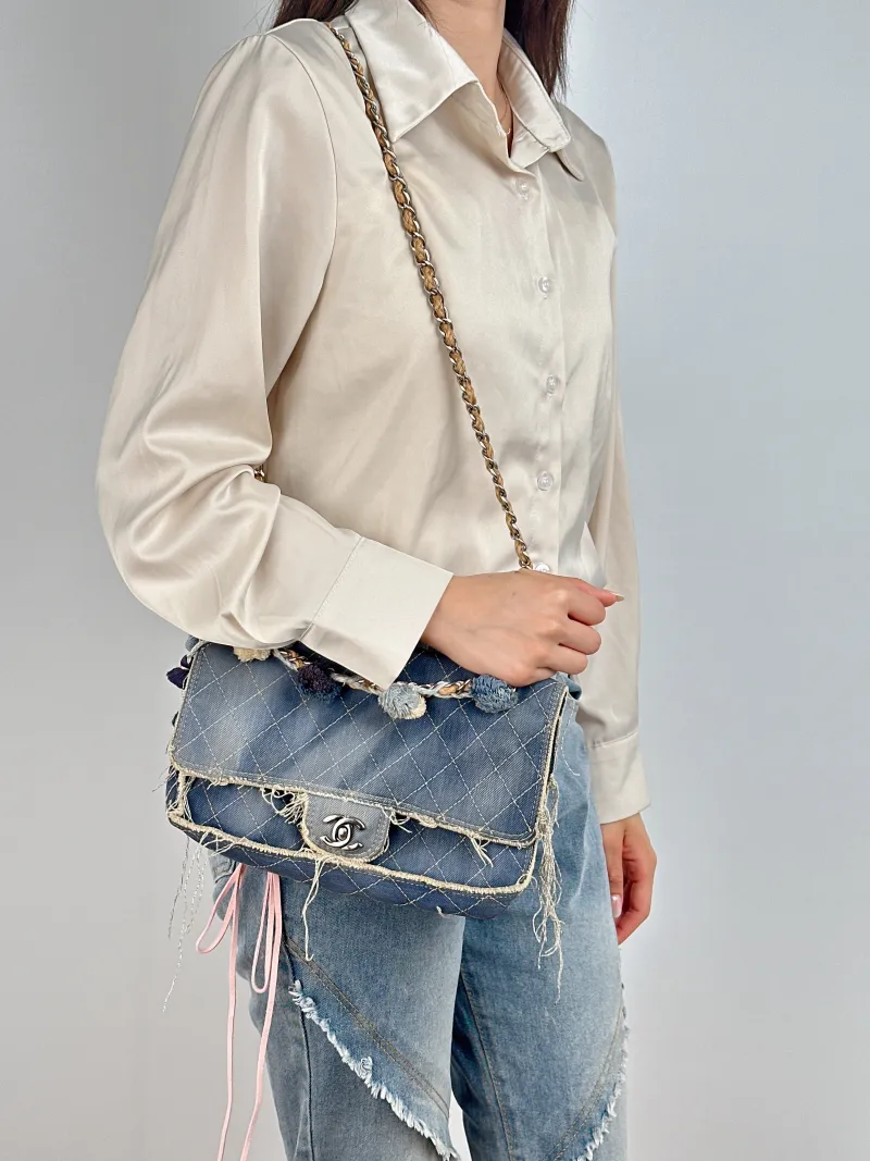 Chanel Crossbody Bag Crossbody Bag Blue 25 × 7 × 14 cm 20 — on-model view 2 of 2