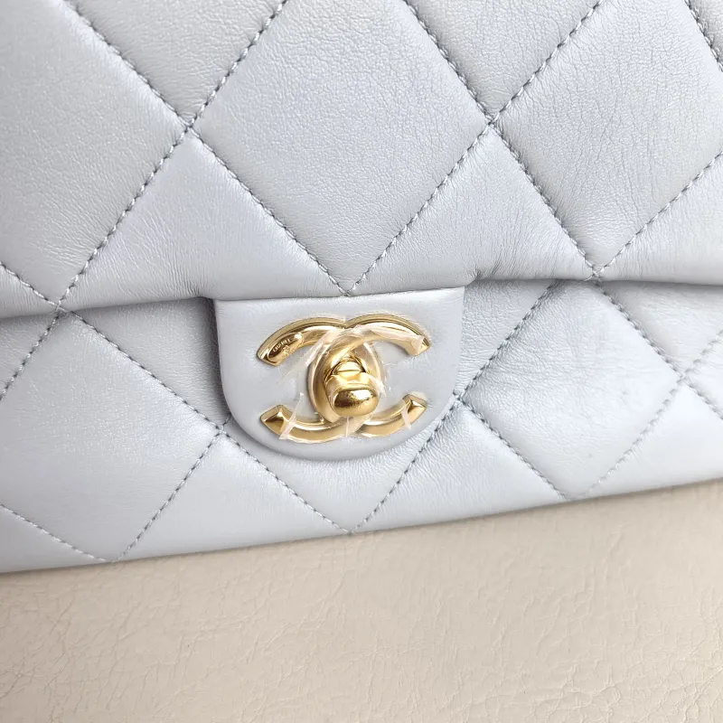 Chanel Crossbody Bag cf Collection Crossbody Bag Blue Lambskin 24.5 × 8 × 16 cm — detail view 13 of 13