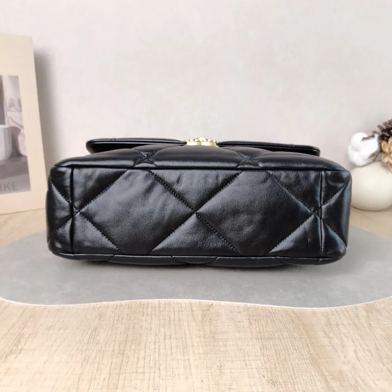 Chanel Crossbody Bag 19Bag Black SL ambskin Medium 30 × 10 × 20 cm — cover view 5 of 5