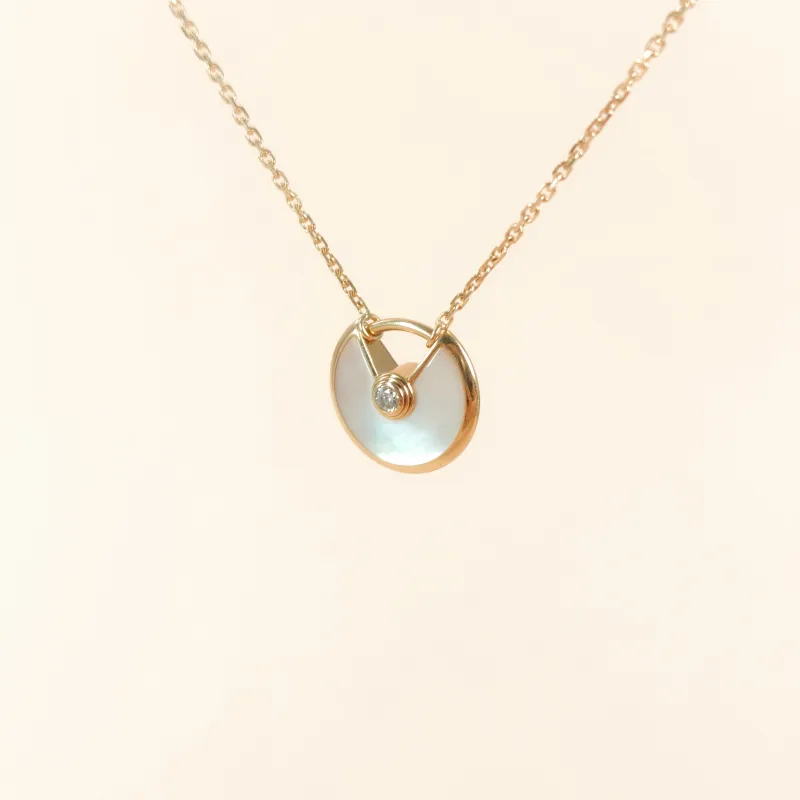 CARTIER Necklace Amulette de Necklace Pearl · White Mother-of-Pearl 18KY ellow Gold Small 40cm — cover view 9 of 10