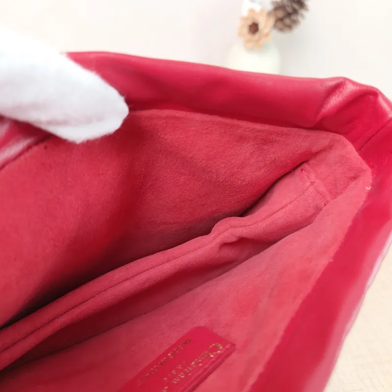 DIOR Crossbody Bag Lady Milly Chain Bag Red Lambskin mini19 × 5 × 13 cm — detail view 7 of 10