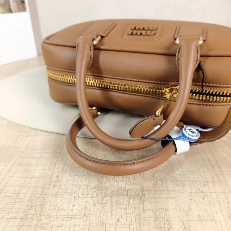 Miumiu Top Handle Bag Arcadie Collection Bowling Bag CC alfskin Medium 22 × 7.5 × 10.5 cm — detail view 6 of 11