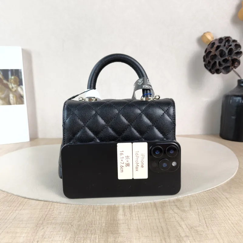 Chanel Top Handle Bag Coco Handle Black Grained Calfskin Mini 19 × 9 × 13 cm — cover view 5 of 5