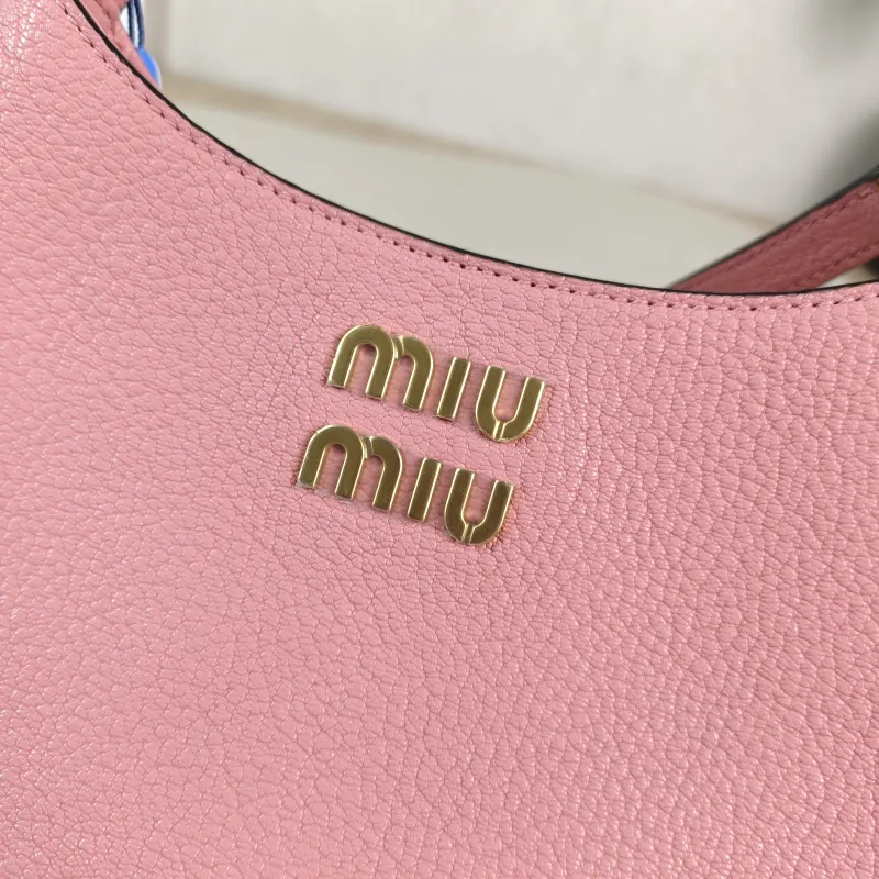 Miumiu Shoulder Bag Pink Calfskin One Size 22.5 × 5 × 18 cm — detail view 10 of 12