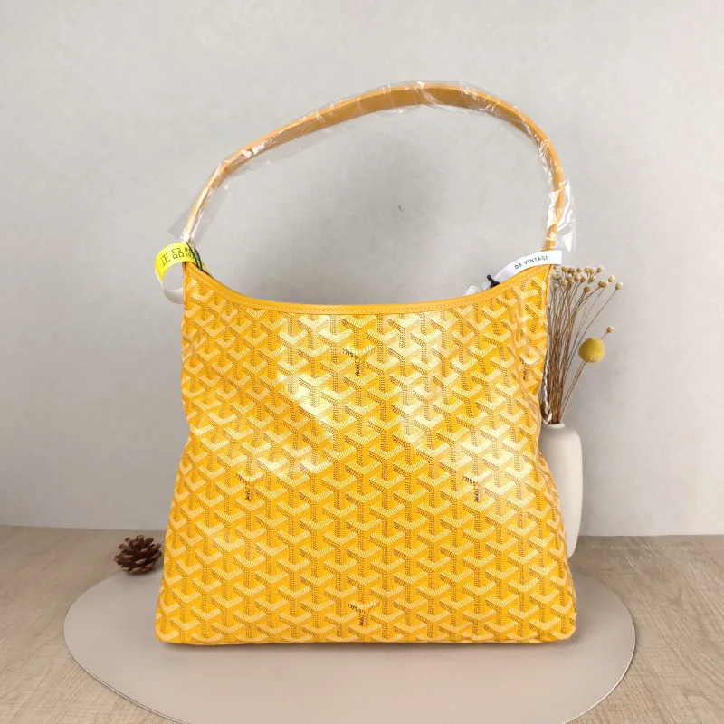 GOYARD Shoulder Bag Boheme Hobo​ Yellow PVC Small 43 × 14 × 27 cm
