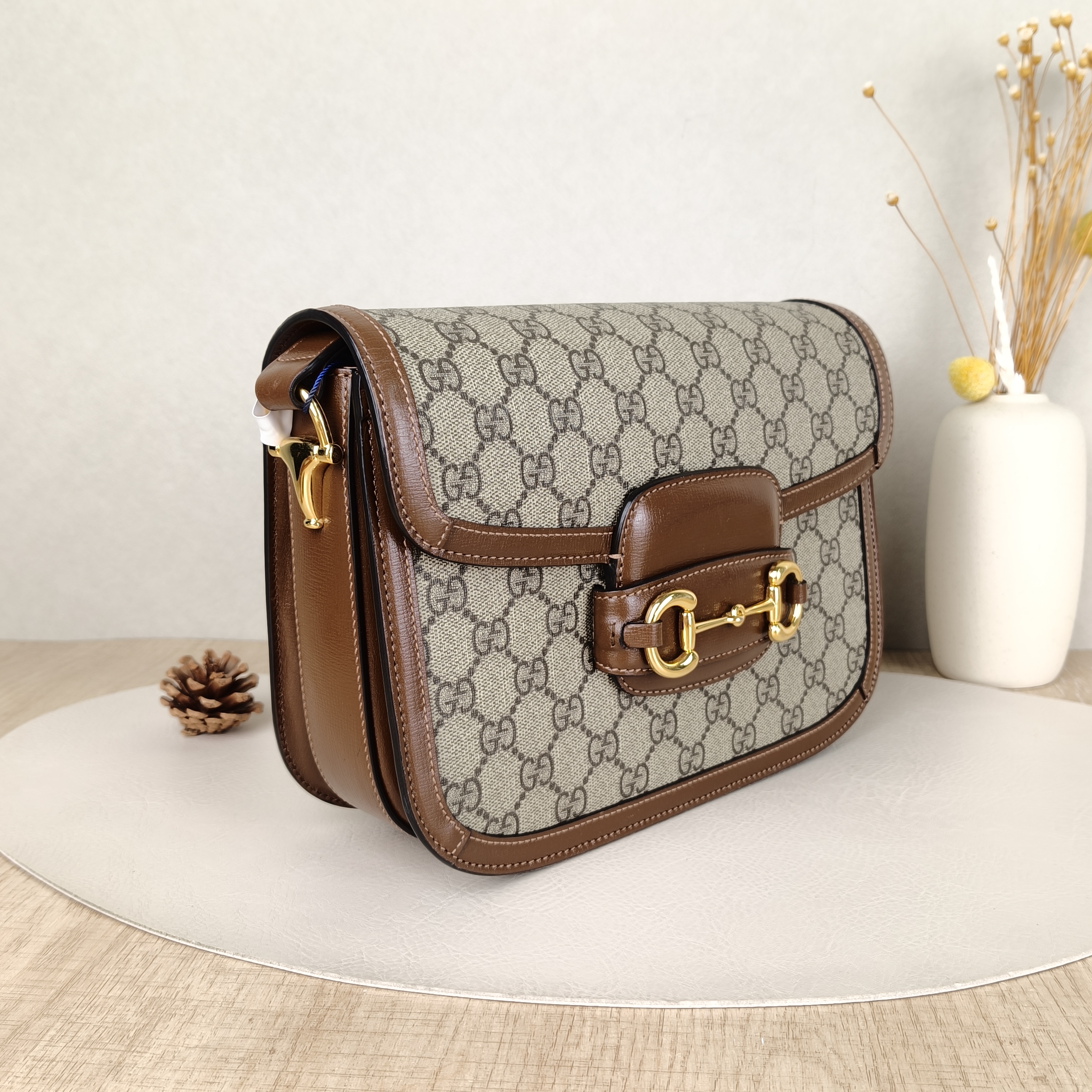 GUCCI Shoulder Bag Horsebit 1955 Horsebit Medium Monogram PVC Medium25 × 8 × 18 cm — cover view 2 of 5