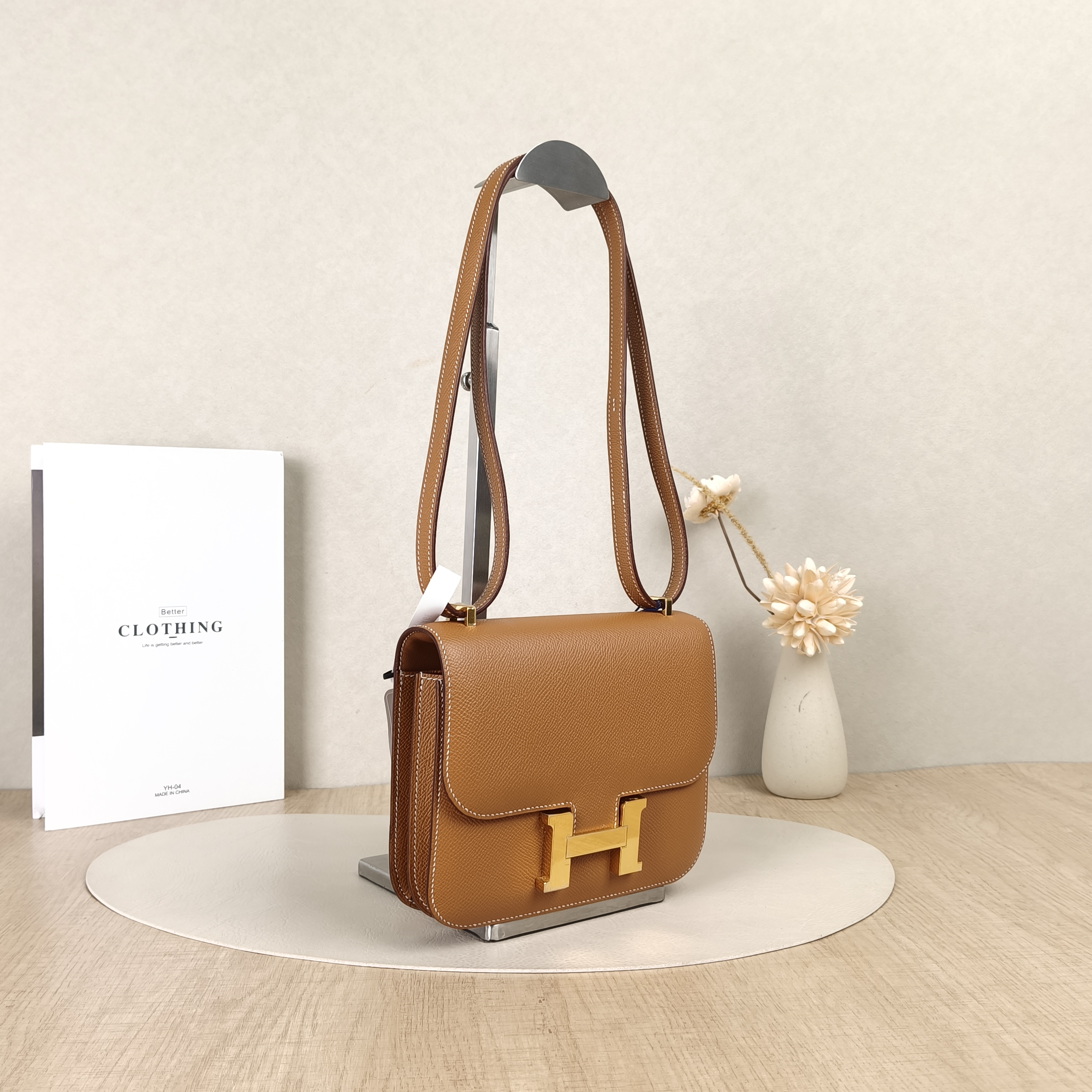 Hermès Crossbody Bag Constance 19 Gold-Tone Hardware37 Brown Epsom Embossed Calfskinmini18 × 4 × 15 cm — cover view 4 of 8