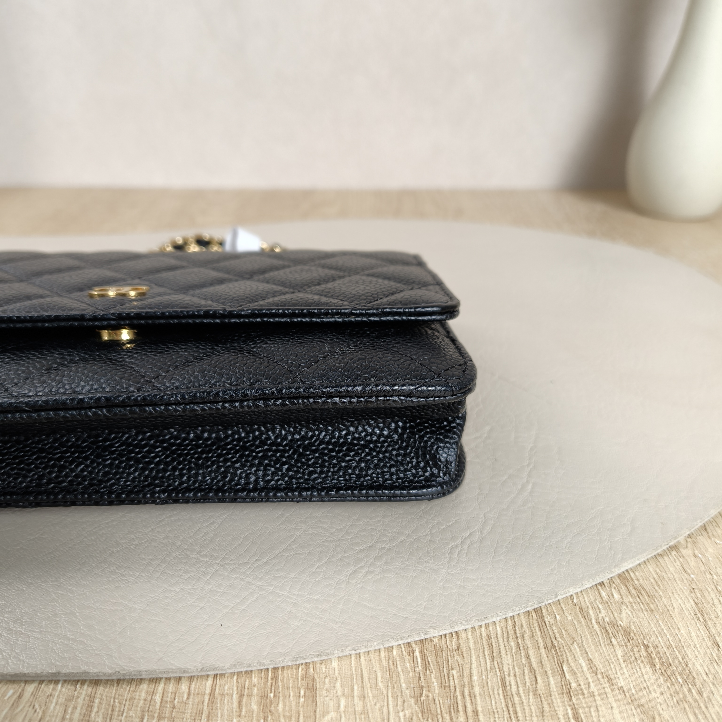 Chanel Crossbody Bag Classic Flap WOC CF WOCWOC Bag Black Grained Calfskinmini19.2 × 3.5 × 12.3 cm — cover view 7 of 10