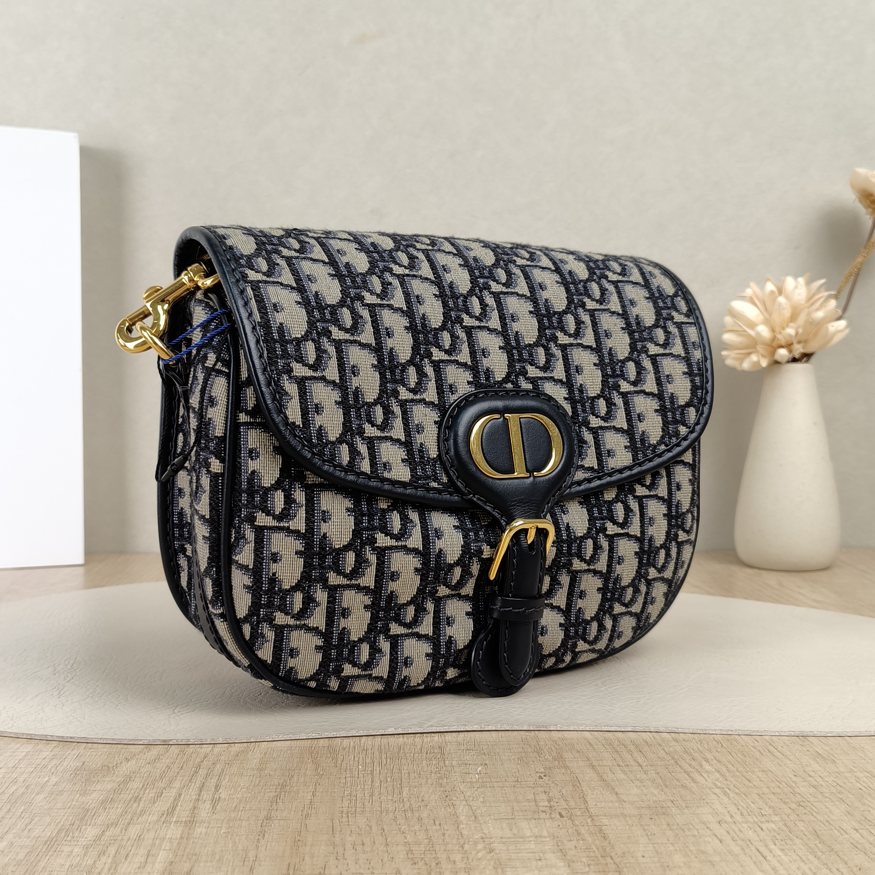DIOR Crossbody Bag Bobby Blue Canvas Medium22 × 6 × 17 cm — cover view 4 of 5