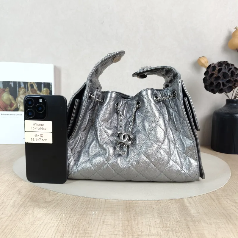 Chanel Shoulder Bag25Bag Silver Calfskin Small26 × 14 × 30 cm — cover view 5 of 6