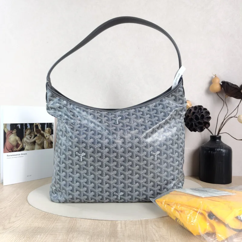 GOYARD Shoulder Bag Boheme Hobo​ Grey ine Canvas Small 43 × 14 × 27 cm — cover view 2 of 6