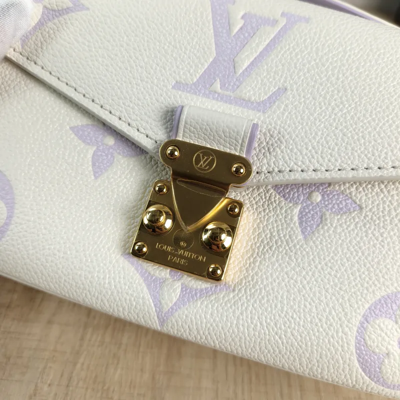 Louis Vuitton Crossbody Bag Pochette Métis East West White · Monogram Empreinte Embossed Calfskin Small 21.5 × 6 × 13.5 cm — detail view 11 of 11