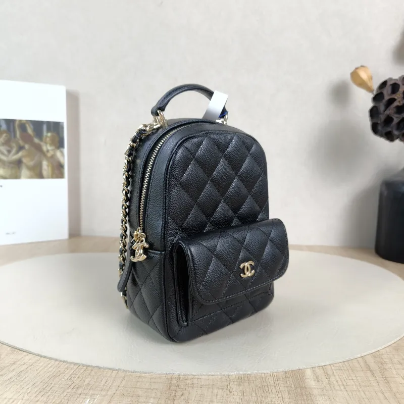 Chanel Backpack mini Backpack Collection Black Grained Calfskin One Size13 × 9 × 18 cm — cover view 4 of 6
