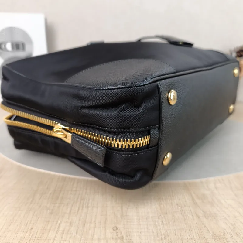 PRADA Top Handle Bag Black Nylon One Size 35 × 9 × 21 cm — detail view 12 of 13