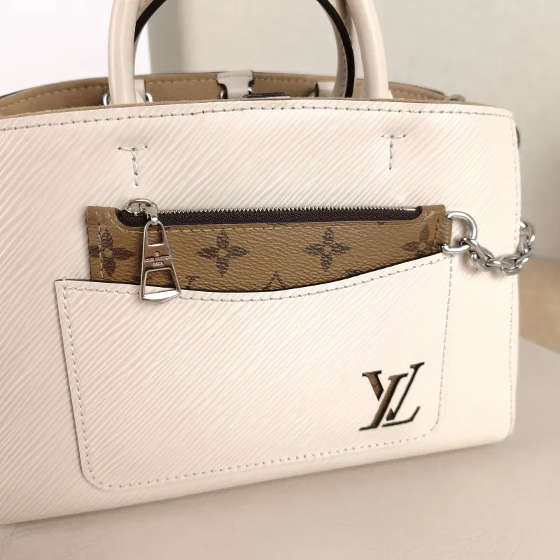 Louis Vuitton Crossbody Bag Marelle Tote Top Handle Bag White Epi Embossed Calfskin BB 25 × 11 × 17 cm — detail view 2 of 11