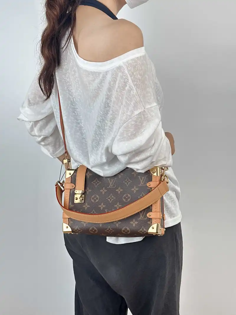 Louis Vuitton Crossbody Bag Side Trunk Box Monogram PVC Medium 23.5 × 8.5 × 16 cm — on-model view 2 of 3