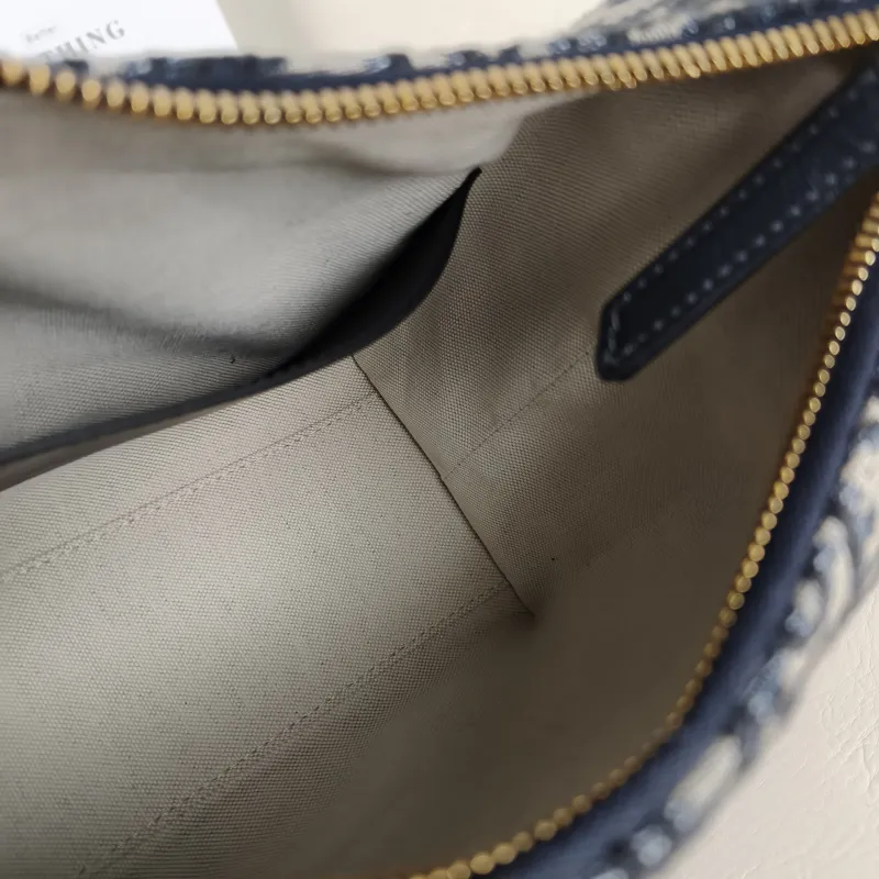 DIOR Top Handle Bag D-Dream Blue Canvas Medium 28 × 10 × 16 cm — detail view 2 of 9