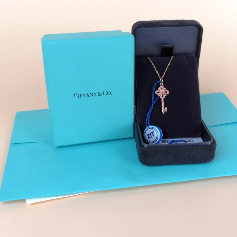 Tiffany&Co. Necklace Keys Collection Necklace Pendant Rose Gold Diamond18KR ose Gold One Size43cm — cover view 4 of 10