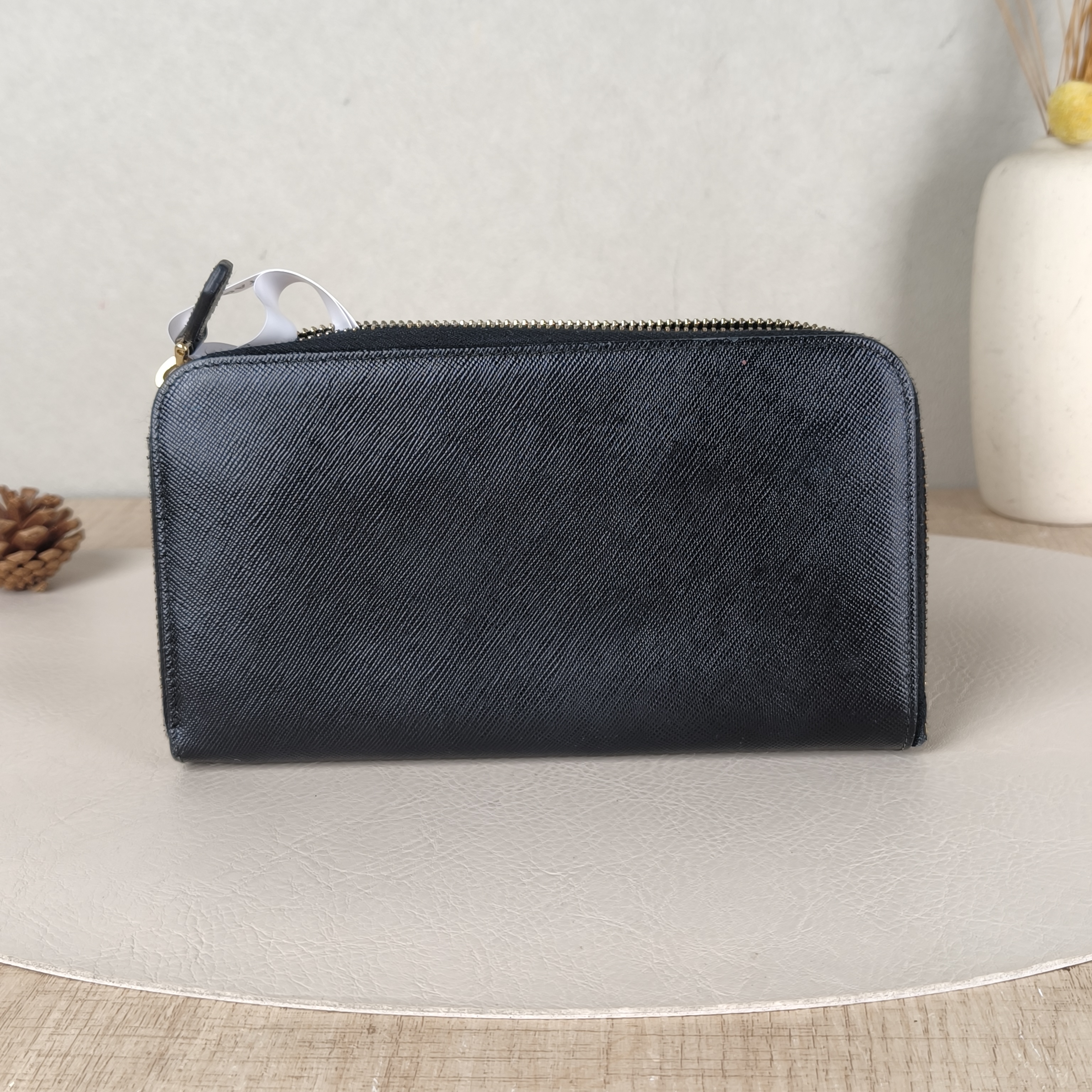 PRADA Wallet Wallet Black Calfskin One Size19 × 2 × 10.5 cm — cover view 5 of 5