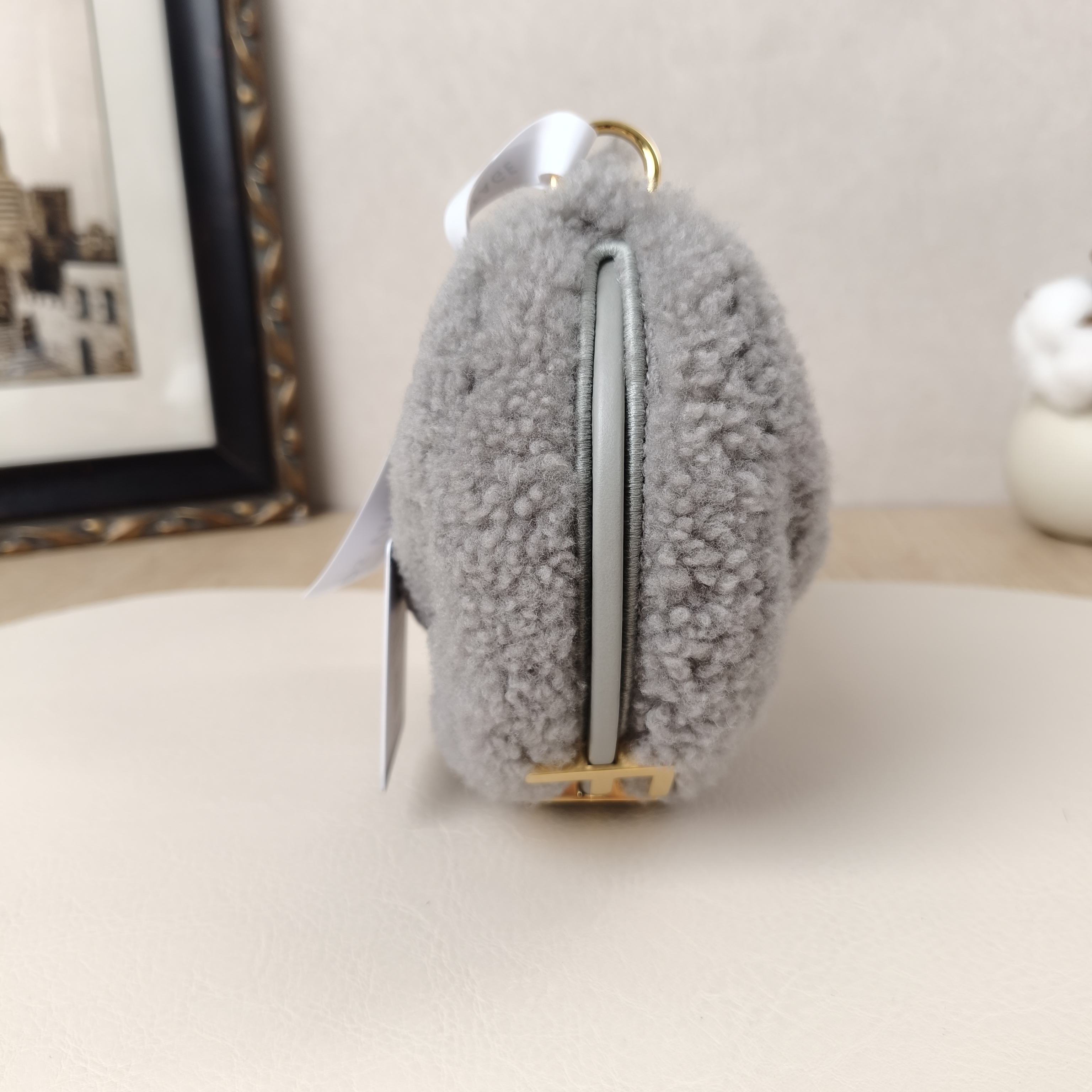 FENDI Top Handle Bag Grey 15 × 7 × 13 cm — cover view 2 of 9