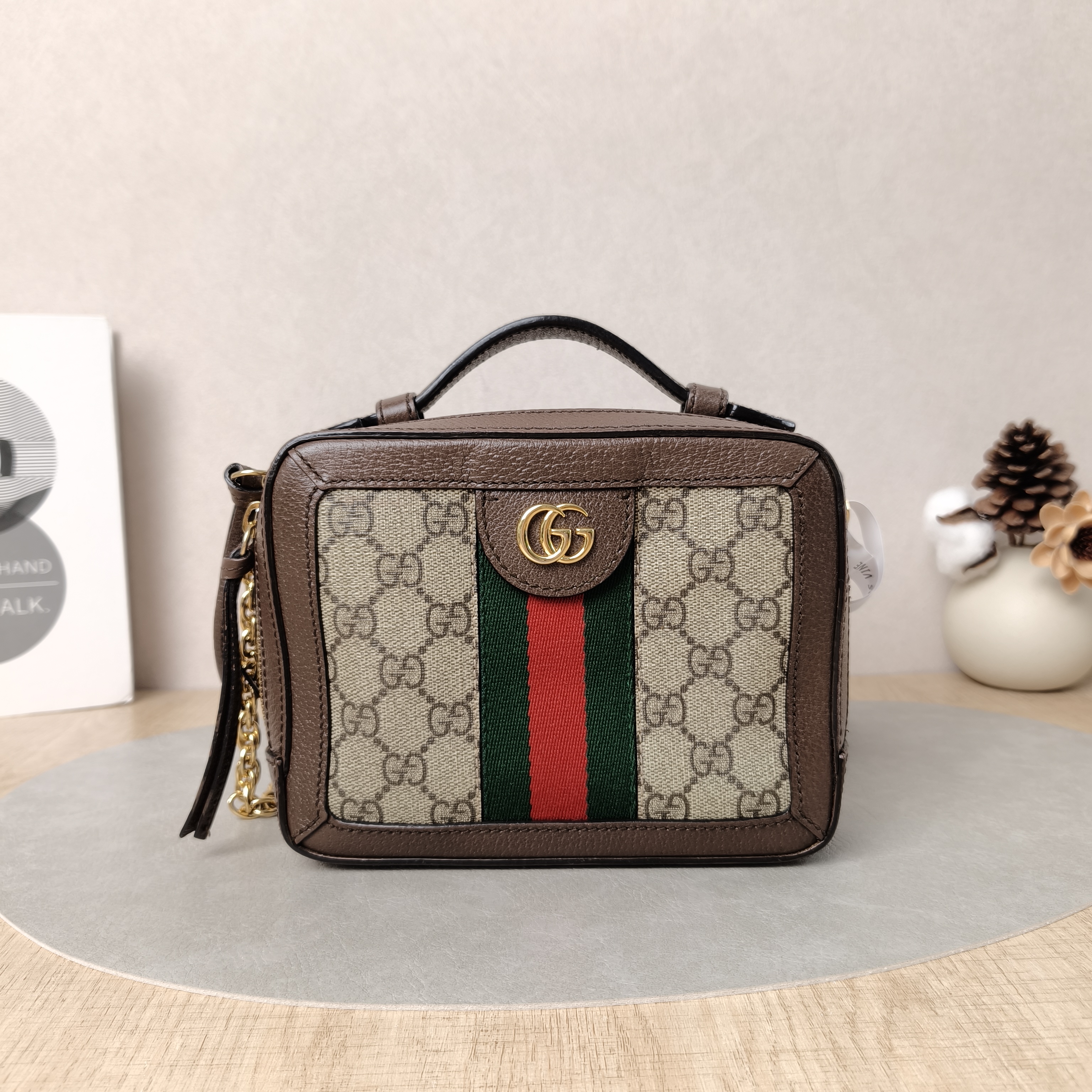 GUCCI Crossbody Bagophidia Camera Bag Monogram PV Cmini18.5 × 7.5 × 15 cm