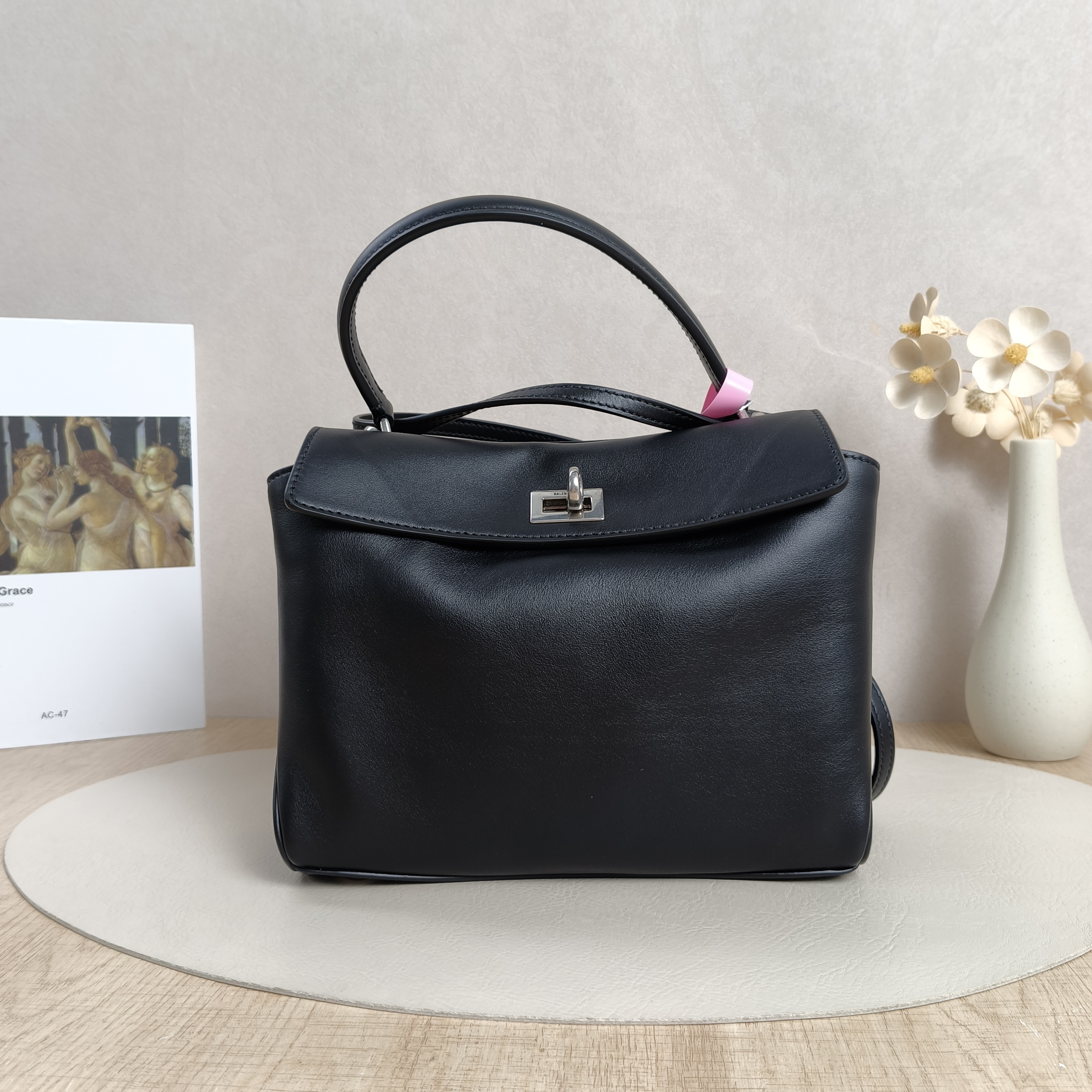 BALENCIAGA Crossbody Bag RODEO Black Calfskinmini23 × 10 × 17 cm