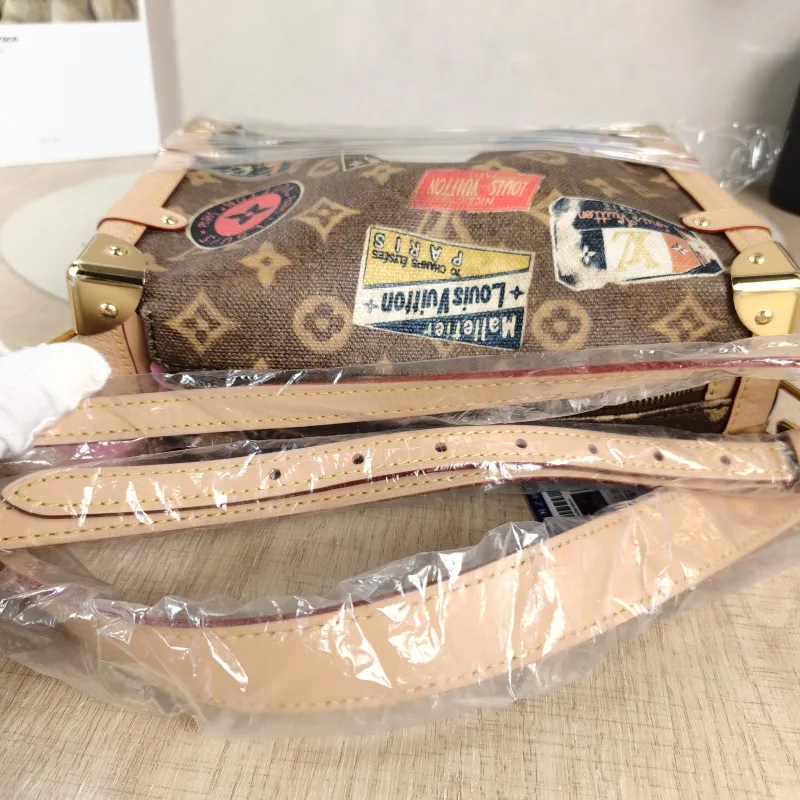 Louis Vuitton Crossbody Bag Side Trunk Box Brown Canvas Medium 23.5 × 8.5 × 16 cm — detail view 3 of 10