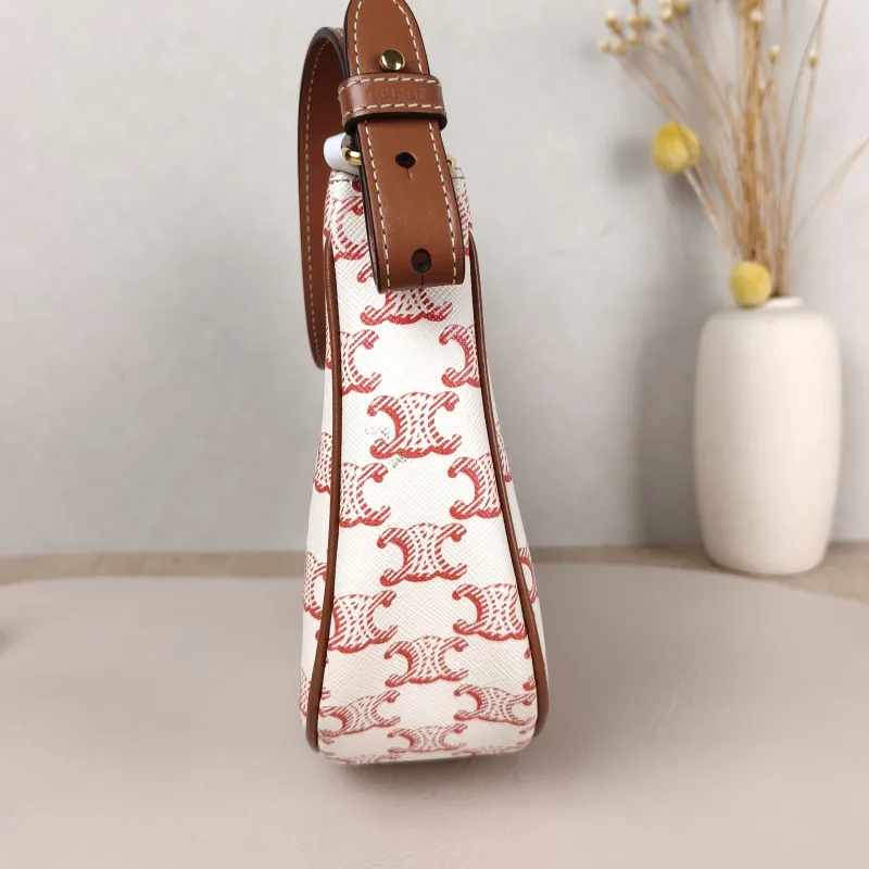 CELINE Shoulder Bag AVA White Red PVC Medium 23 × 6 × 13.5 cm — detail view 4 of 9