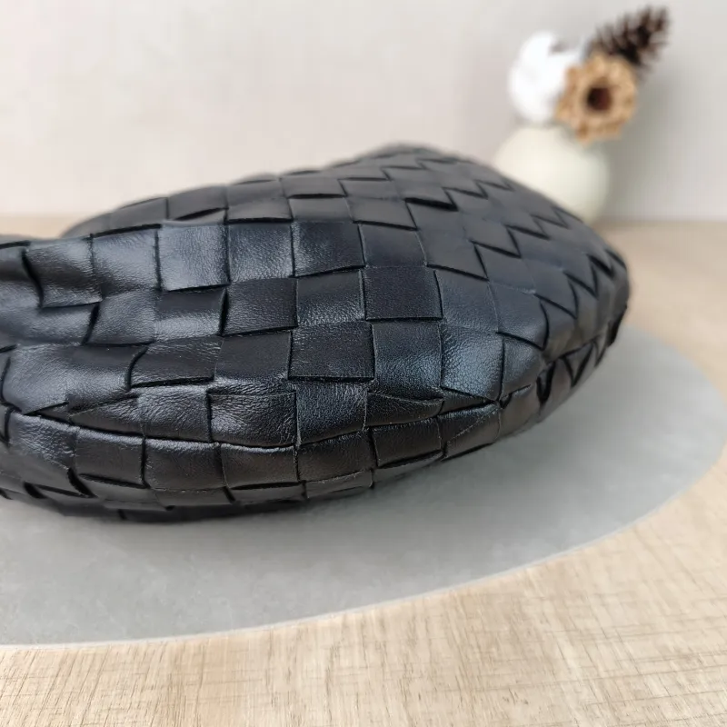 Bottega Veneta Top Handle Bag Jodie Black Lambskin Mini 28 × 8 × 23 cm — detail view 7 of 11