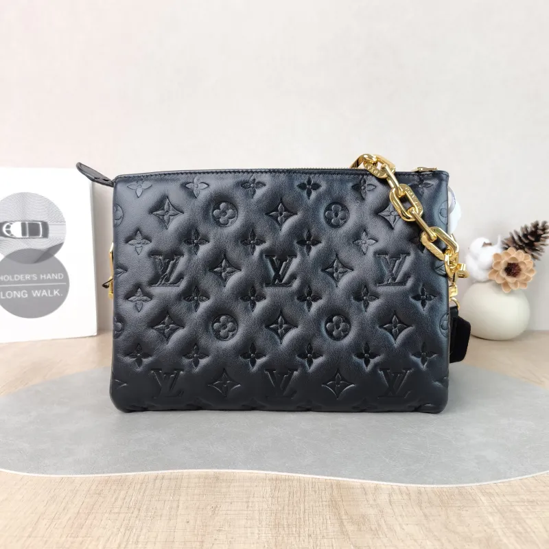 Louis Vuitton Crossbody Bag Coussin Black Lambskin Small 26 × 12 × 20 cm