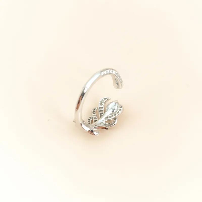 BOUCHERON Ring Plume de Paon Ring White Gold Diamond18KW hite Gold One Size 52 — cover view 2 of 7