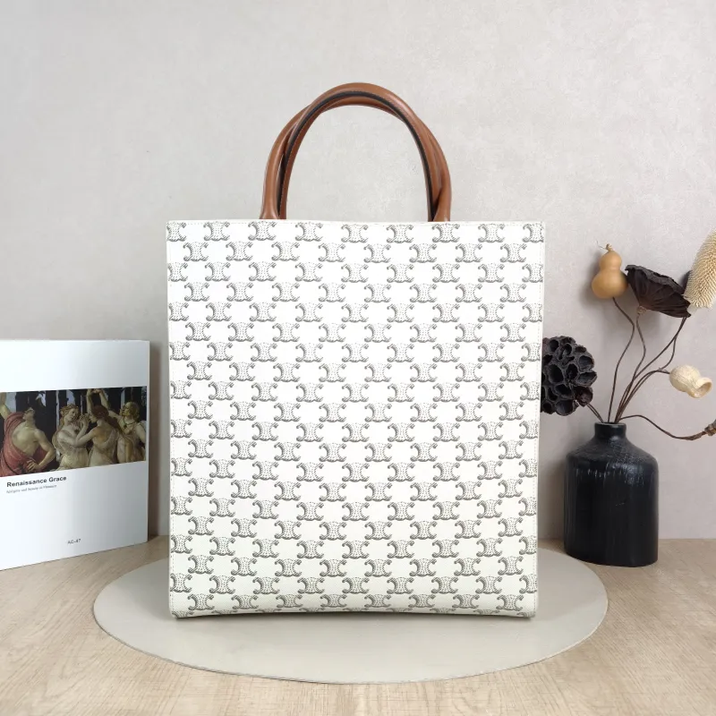 CELINE Crossbody Bag CABAS White Monogram PVC Medium 31.5 × 5 × 35 cm — cover view 2 of 5
