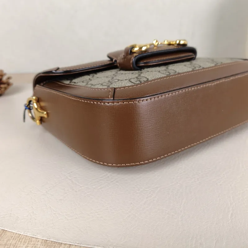 GUCCI Crossbody Bag Horsebit 1955 Horsebit Small Monogram PVC Small20.5 × 5 × 14.5 cm — detail view 7 of 12