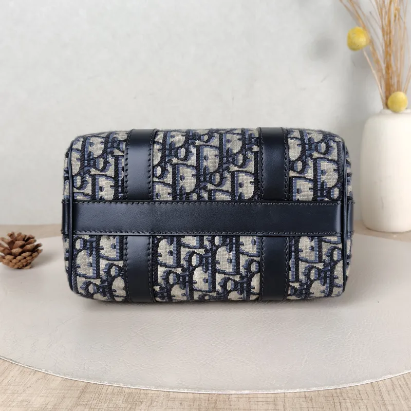 DIOR Crossbody Bag Groove 20 Top Handle Bag Blue Canvas Small 20.5 × 12 × 13.5 cm — cover view 3 of 5
