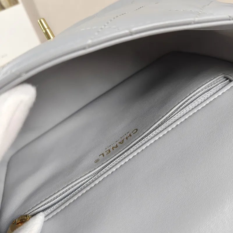 Chanel Crossbody Bag 23s Grey Lambskin One Size 23.5 × 7.5 × 17 cm — detail view 13 of 13
