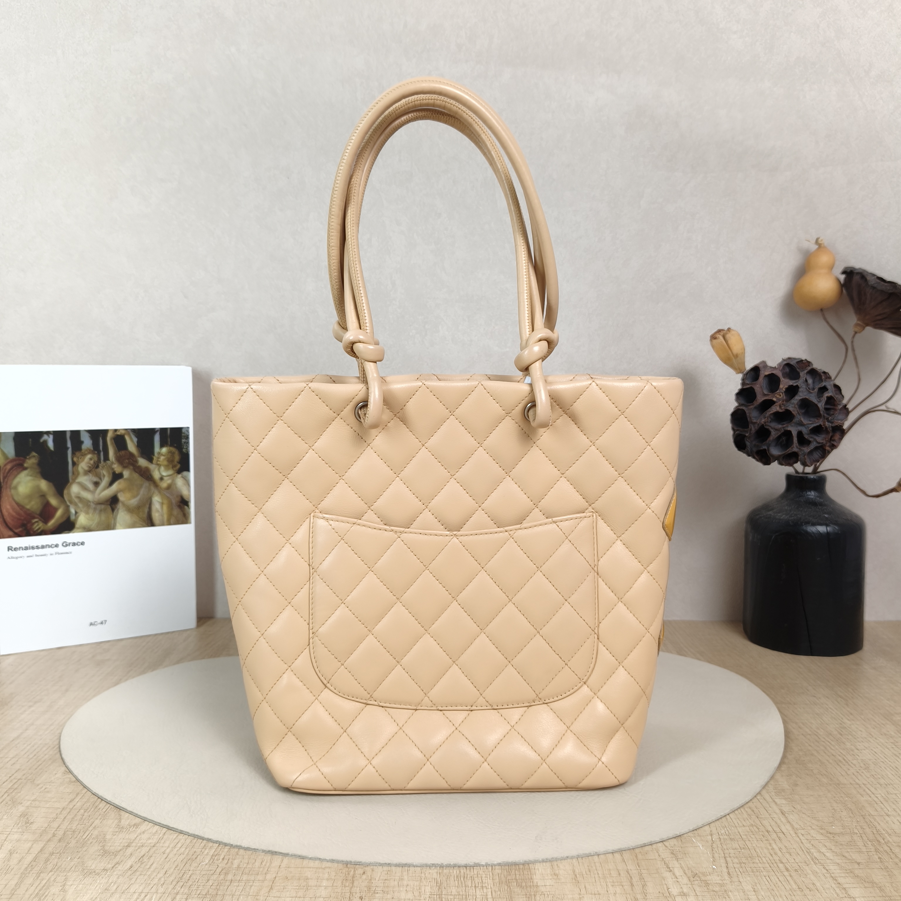 Chanel Top Handle Bag Cambon Basket Beige Calfskin Small20 × 12 × 24 cm — cover view 4 of 5