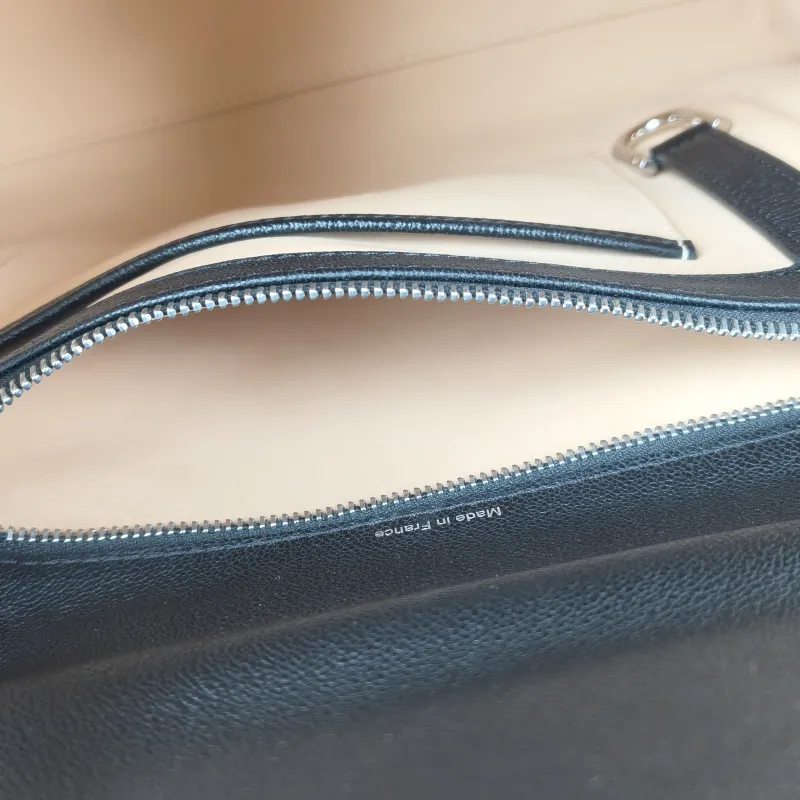 DELVAUX Top Handle Bag Brillant Black Calfskin Medium 29 × 15 × 22 cm — detail view 8 of 13