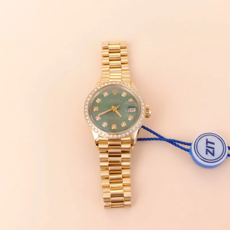 Rolex Watch Collection Watch Green One Size 18KY ellow Gold 26