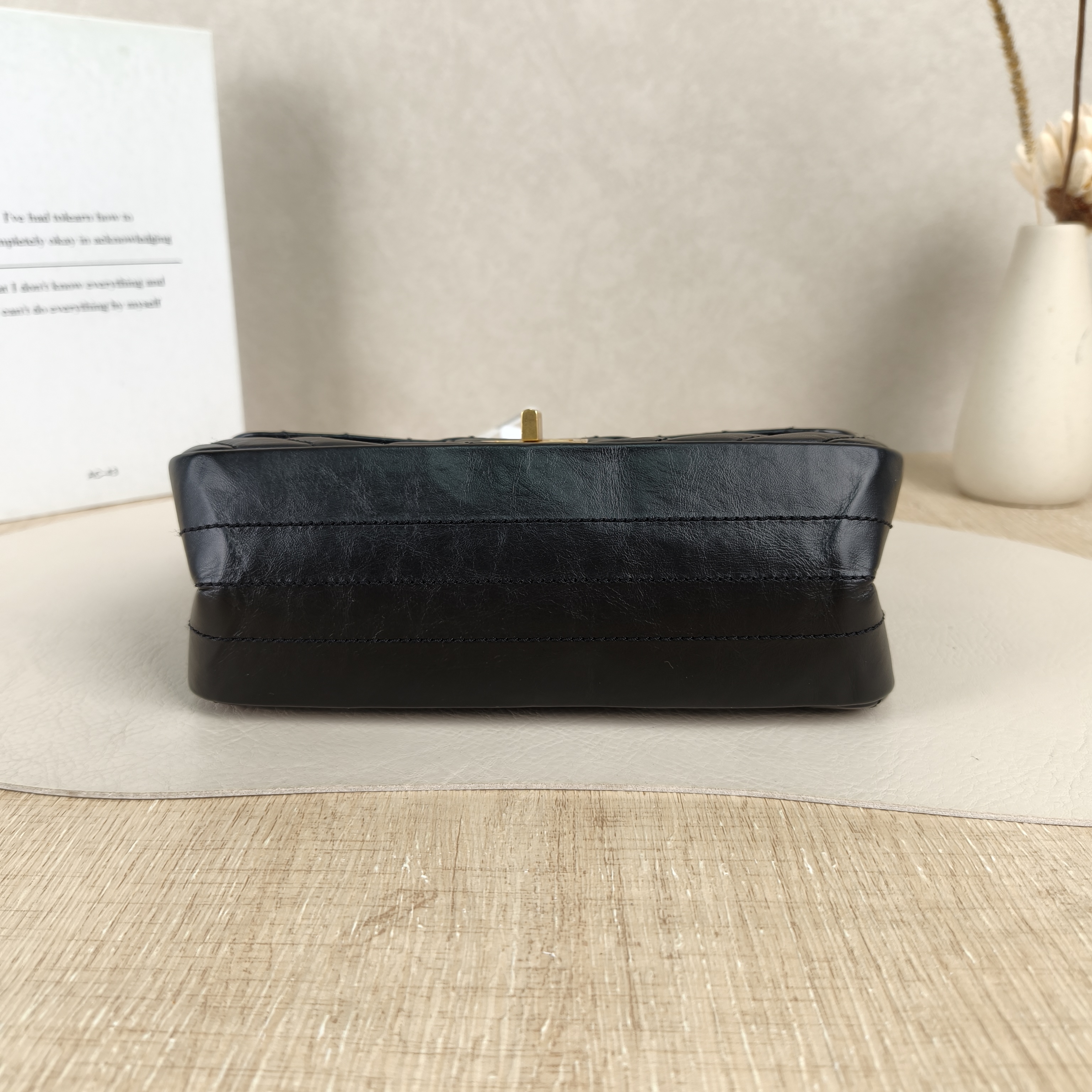 Chanel V 2.55mini Black Calfskin Microchip Edition · 20 × 6 × 15.5 cm — cover view 8 of 8