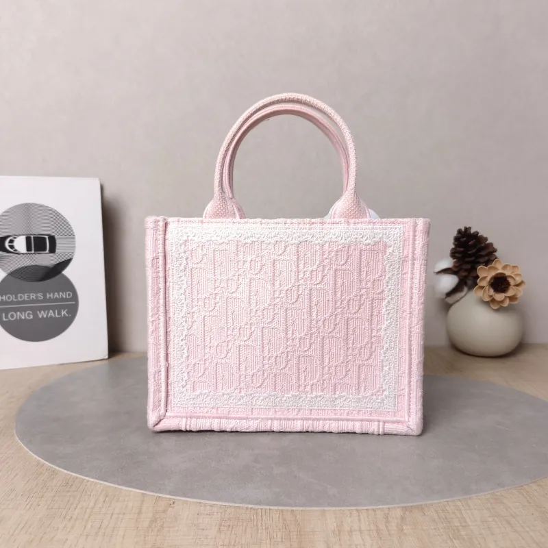 DIOR Shoulder Bag Book Tote Shoulder Strap Edition Pink Canvasmini20.5 × 7 × 16 cm — cover view 4 of 5